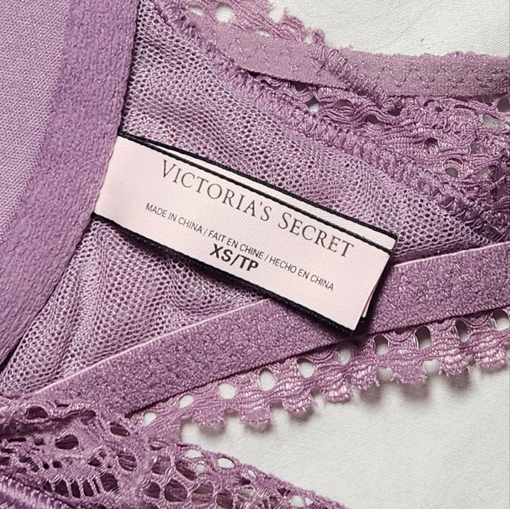 Victoria's Secret Lace Soft Cup Bralette Dusty Purple Size XS - Picture 3 of 5